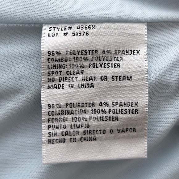 NEW XSCAPE 4366X Long Glitter Embroidered Gown Dress Size 6 Blue.Silver NWT 0074 - Picture 6 of 14